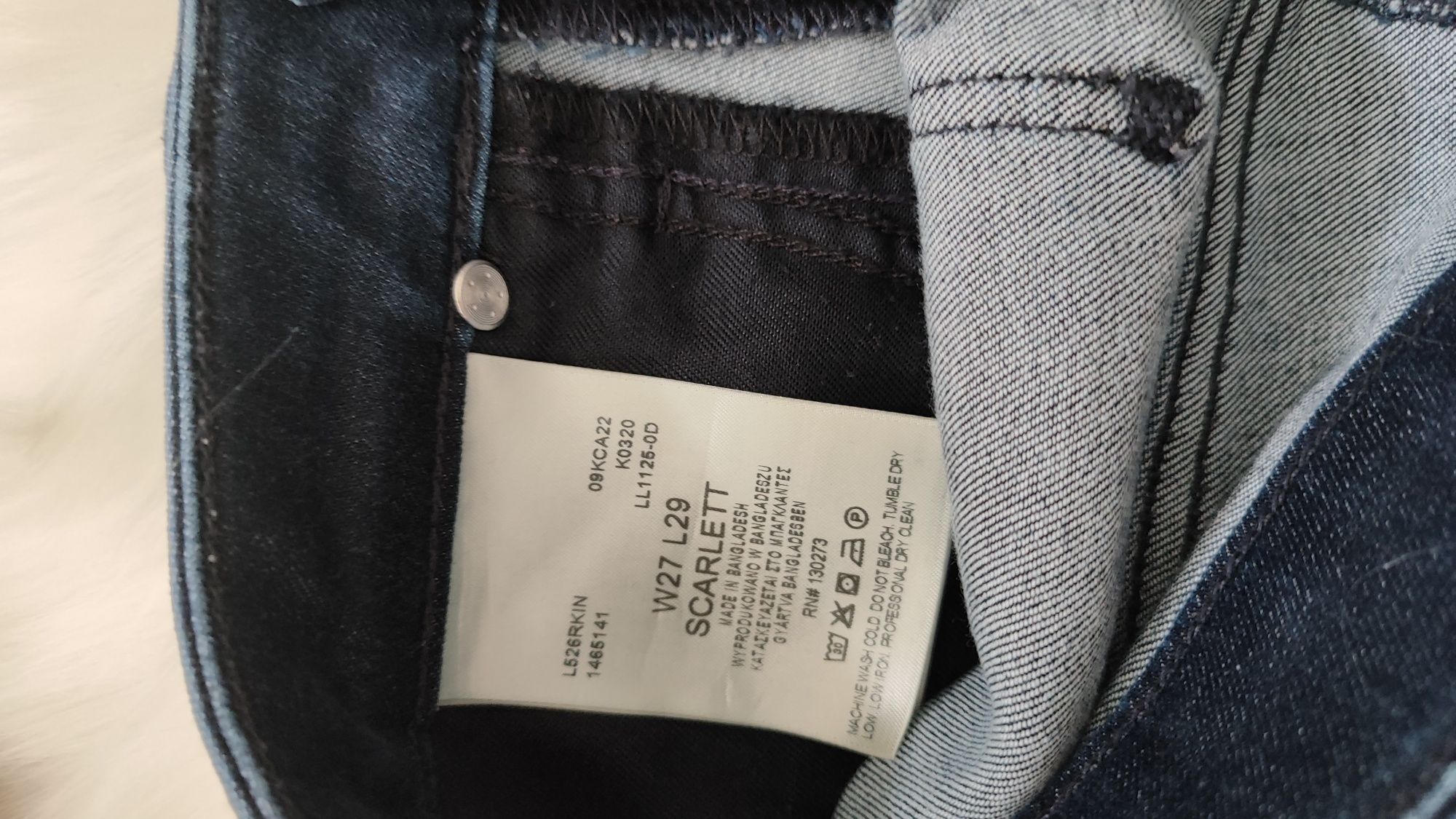 Spodnie jeans damskie Lee scarlett 27/29 ciemny granat