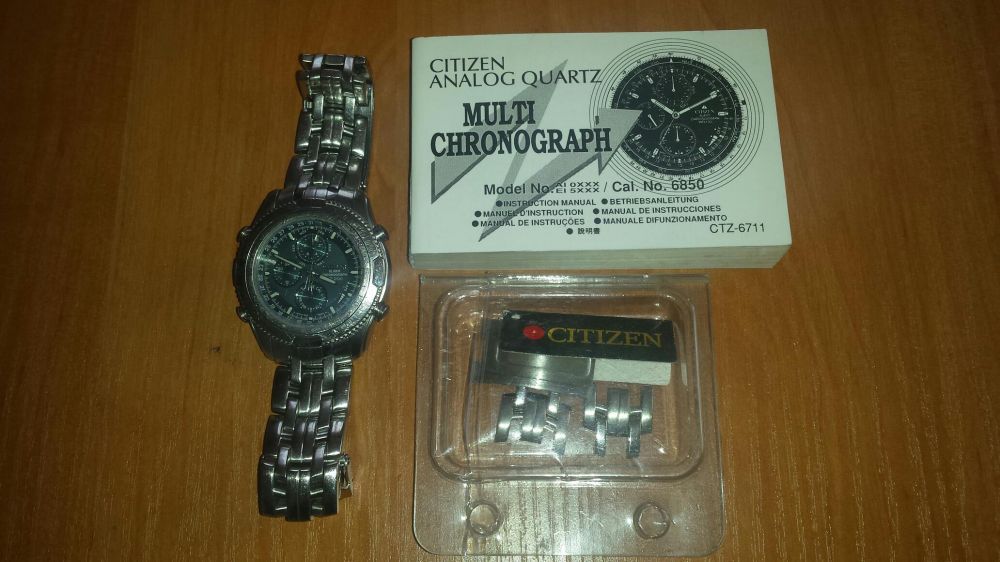 Zegarek Citizen Chronograph WR200 , stoper , data - nie działa
