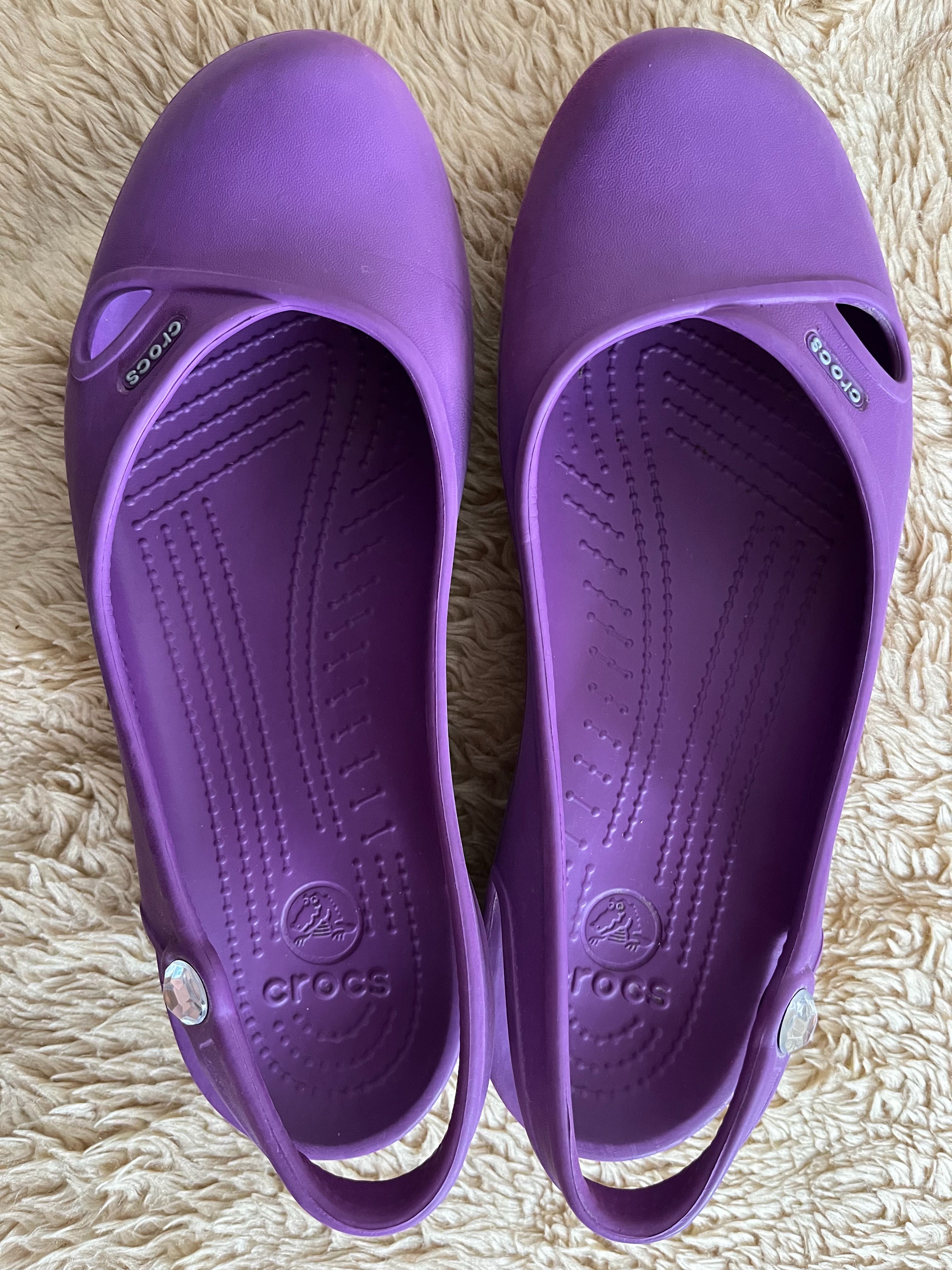Baleriny Crocs W 9 wkładka ok.26 cm.