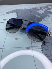 Мужские солнцезащитные очки Louis Vuitton синие квадратные Луи Витон