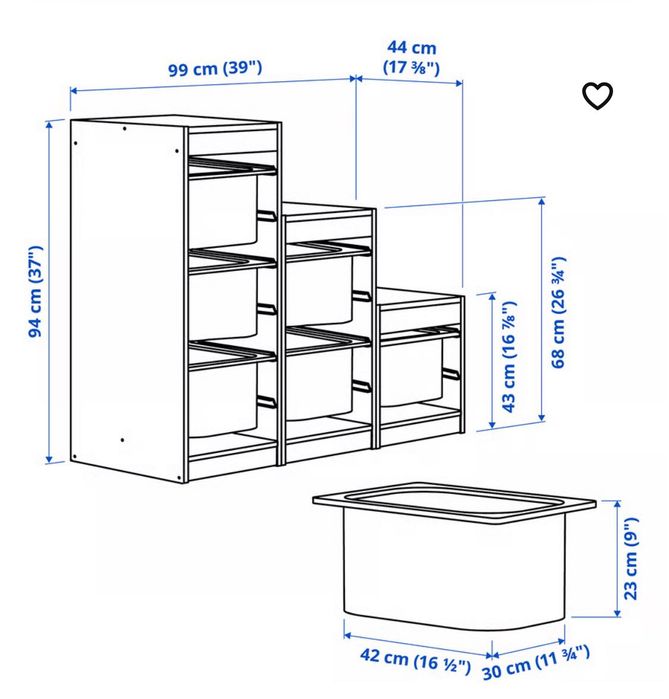 Regał TROFAST biały bez pojemników