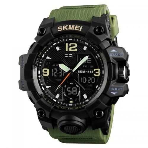 Наручные часы Skmei 1155B, скмеи,  часи sk mei, годинник зеленый белый