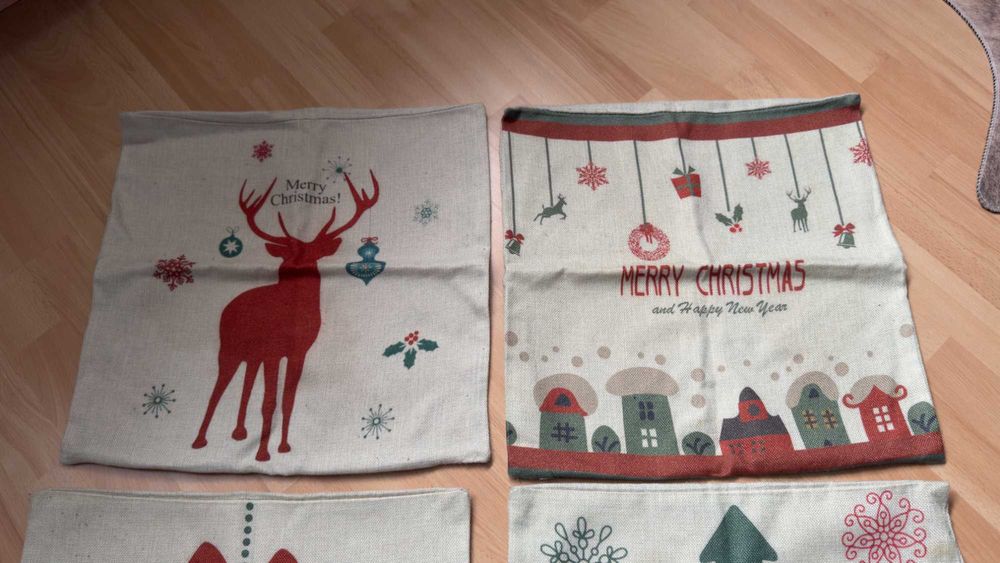 Świąteczne poszewki na poduszki 45x45cm