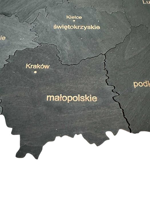 Mapa Polski 160cm grawer województw i miast wojewódzkich wybór kolorów
