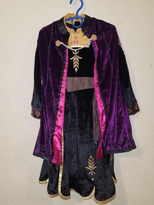 Карнавальна велюрова сукня анна крижане серце