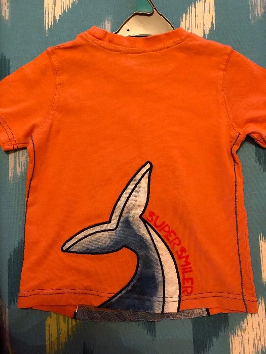 Веселые футболки на 1,5-2-3 года акула человек-паук George