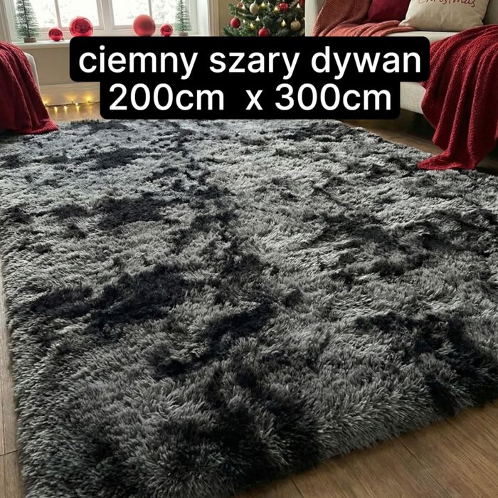 Dywan 200x300cm carpet nowy new szary grey odcienie szarości