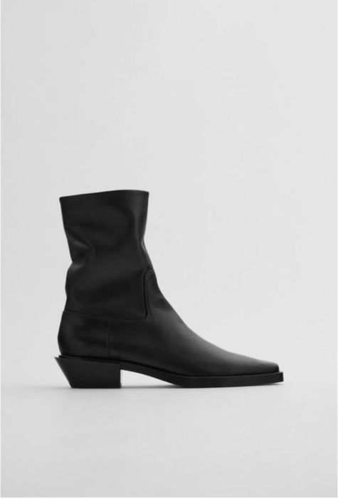 Черевики сапожки ковбойки zara
