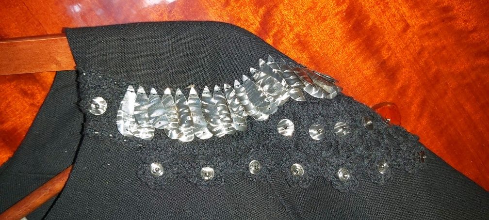 ZARA Basic Nowa Marynarka Kurtka Żakiet z haftem cekiny Rozmiar M