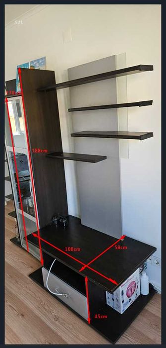 Móveis, estante,-de livros,-bar,-para TV, luz de fundo