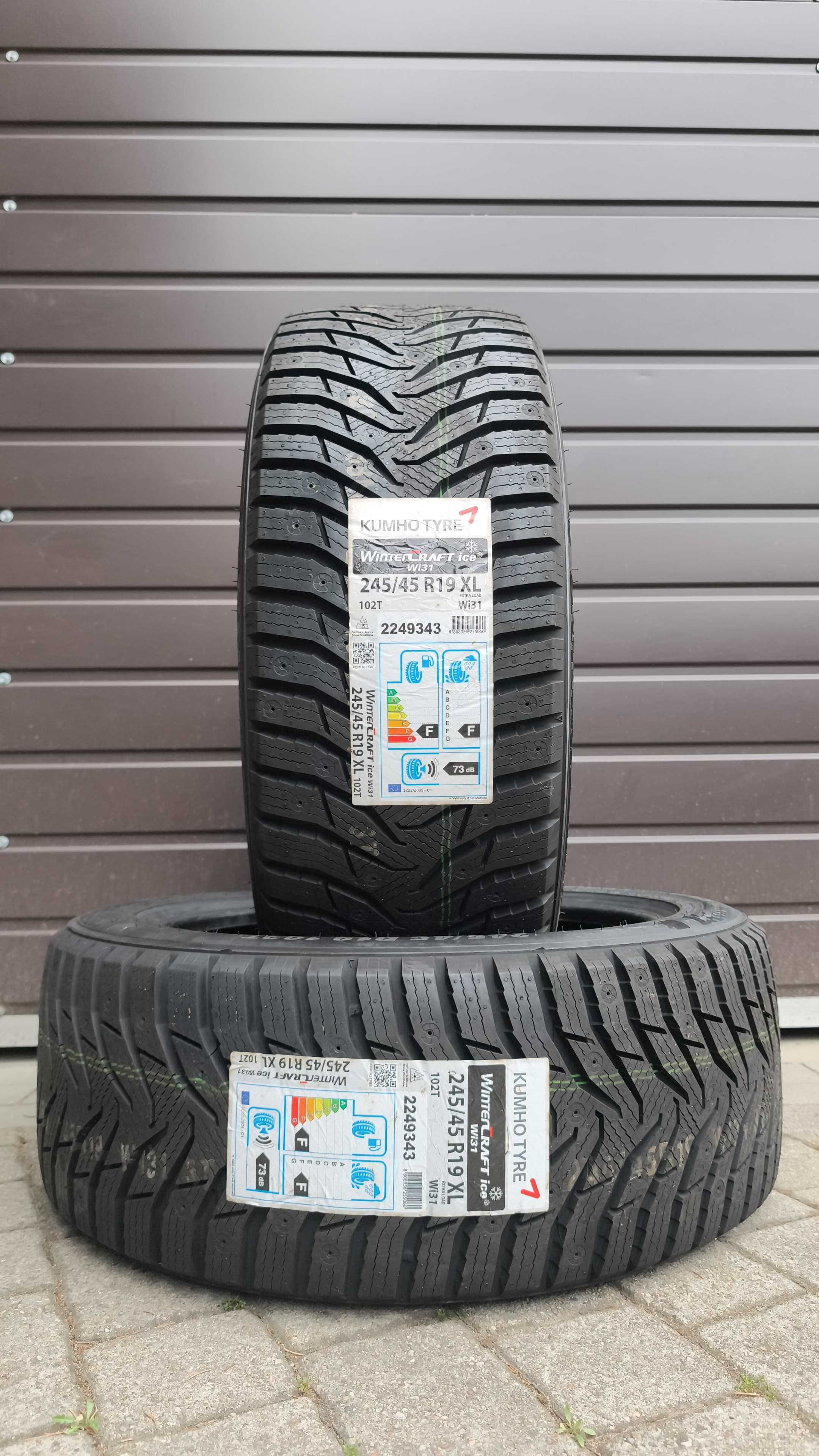 2 sztuki opony zimowe 245/45/19 102T Kumho 2020 rok (OL564/OH)