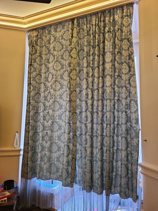 штори та тюль на велике вікно