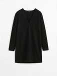 Vestido curto lã Massimo Dutti (Novo XS e S)