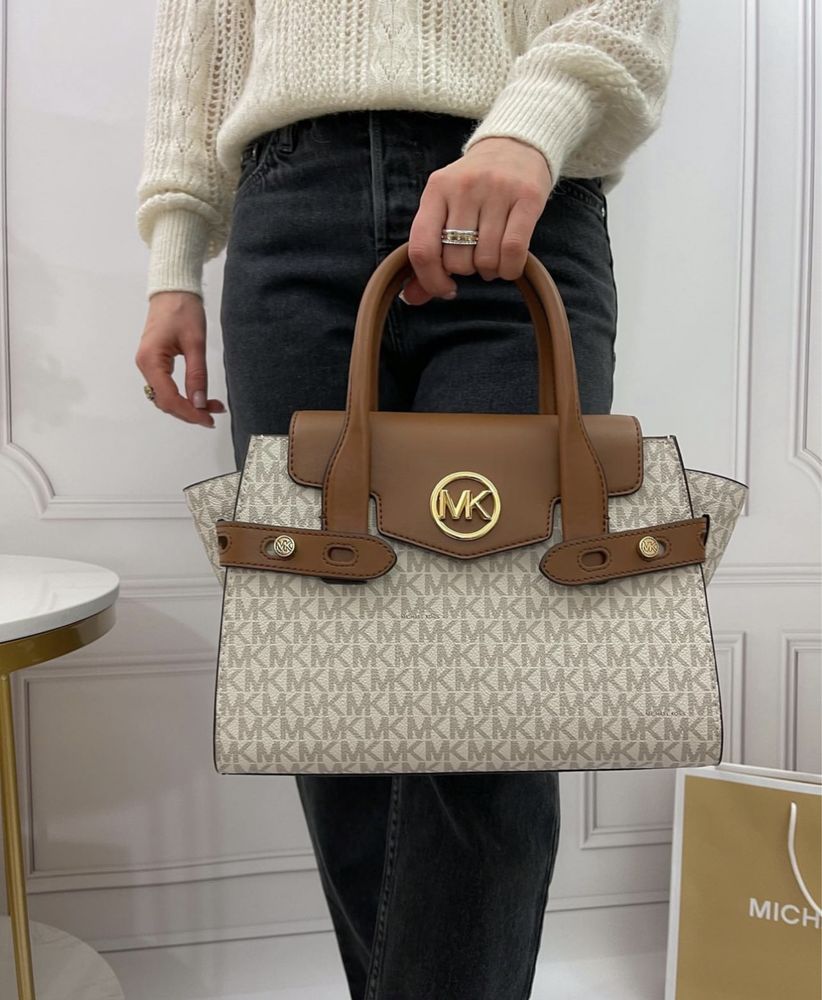 Сумка Michael Kors Carmen Medium Logo Satchel