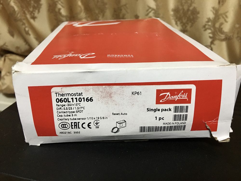 Термостат для холодильника Danfoss KP61 060L110166