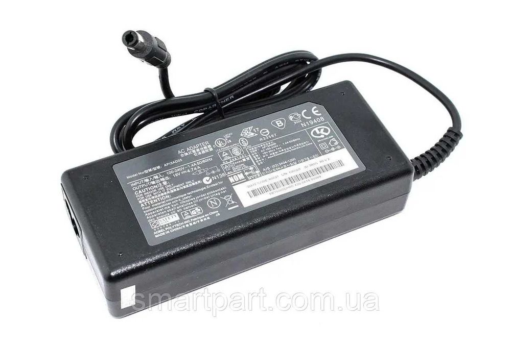 Блок питания для ноутбука Toshiba 19V 4.74A + кабель питания