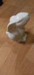 Figurka porcelanowa biała zajączka