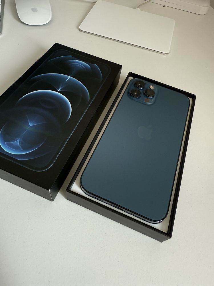 iPhone 12 Pro Max 512gb Blue Idealny Bateria 100%
