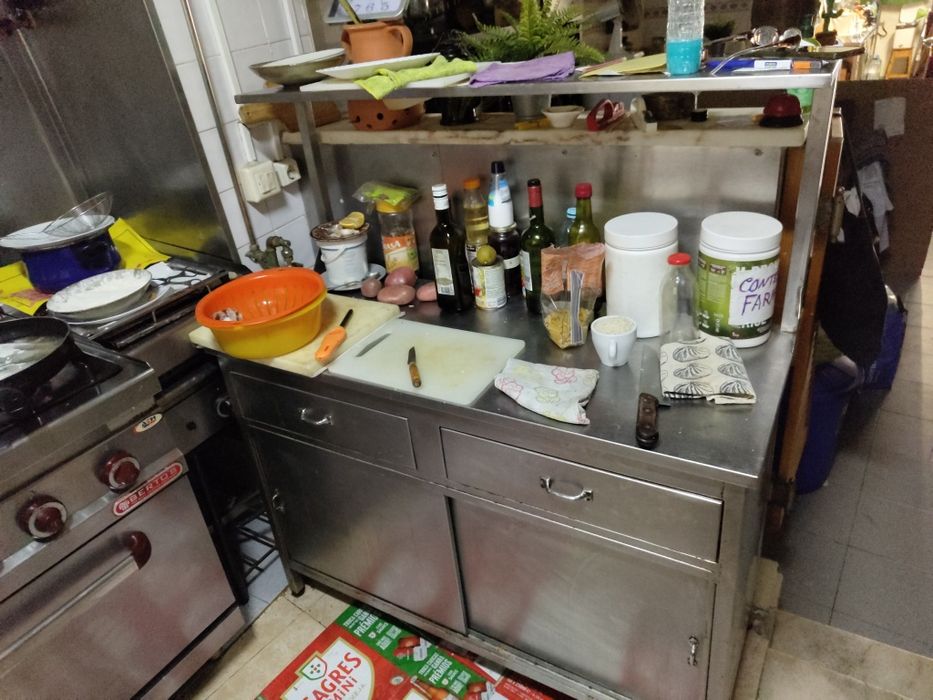 Móvel inox cozinha apoio