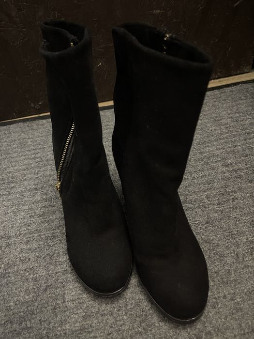 Ботинки замшовые зимние