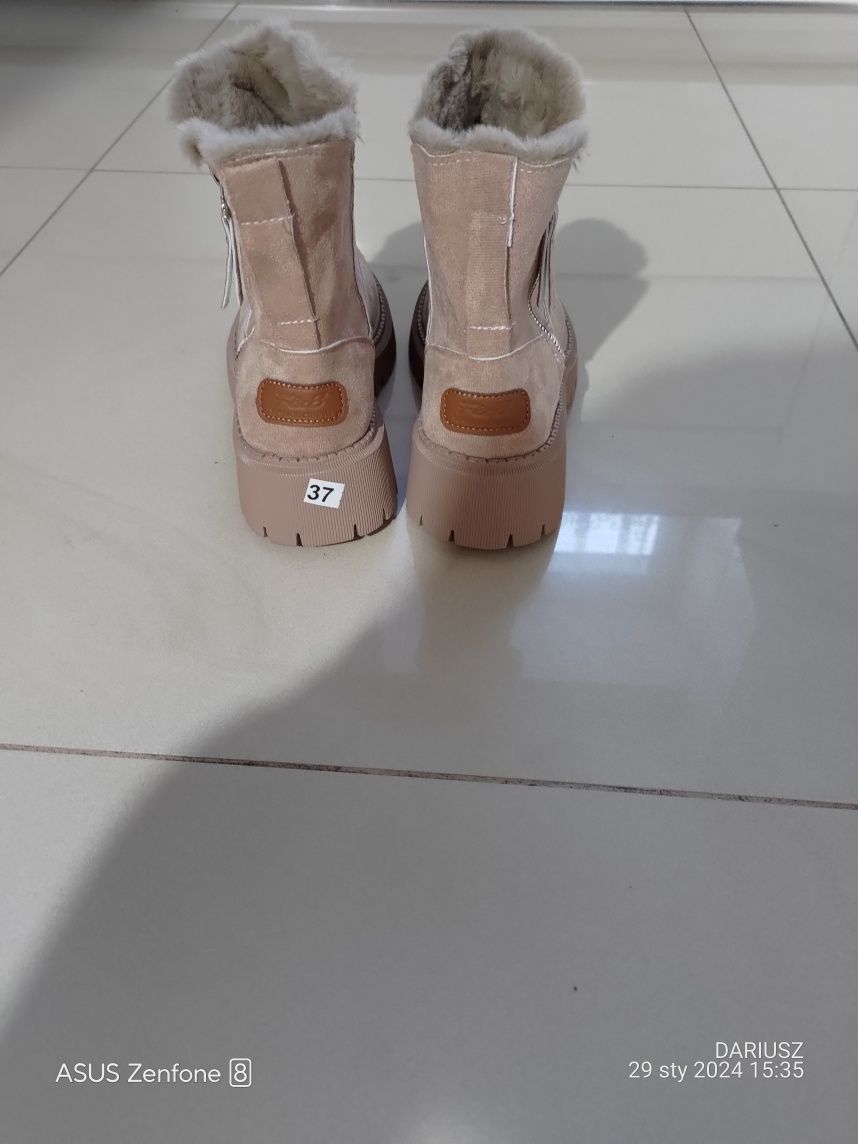 Buty damskie zamszowe