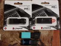 Флешка тайвань 3.2 256 гб kingston exodia, onyx, M новая черная dt80m