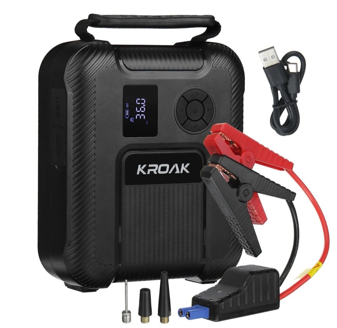 4w1 JUMP STARTER KROAK CSJ73 2000A kompresor lampa powerbank