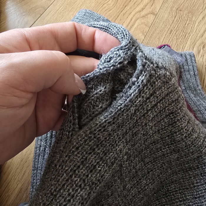 Sweter golf wełna wool bekken strom s 36 m 38 długi rękaw zimowy