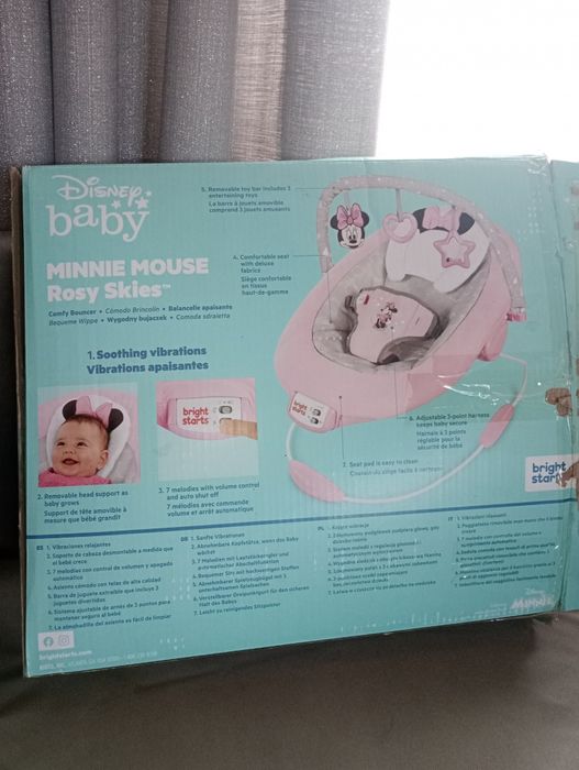 Fotelik dla dziecka mini myszka różowa melodyjki  bujak krzesełko