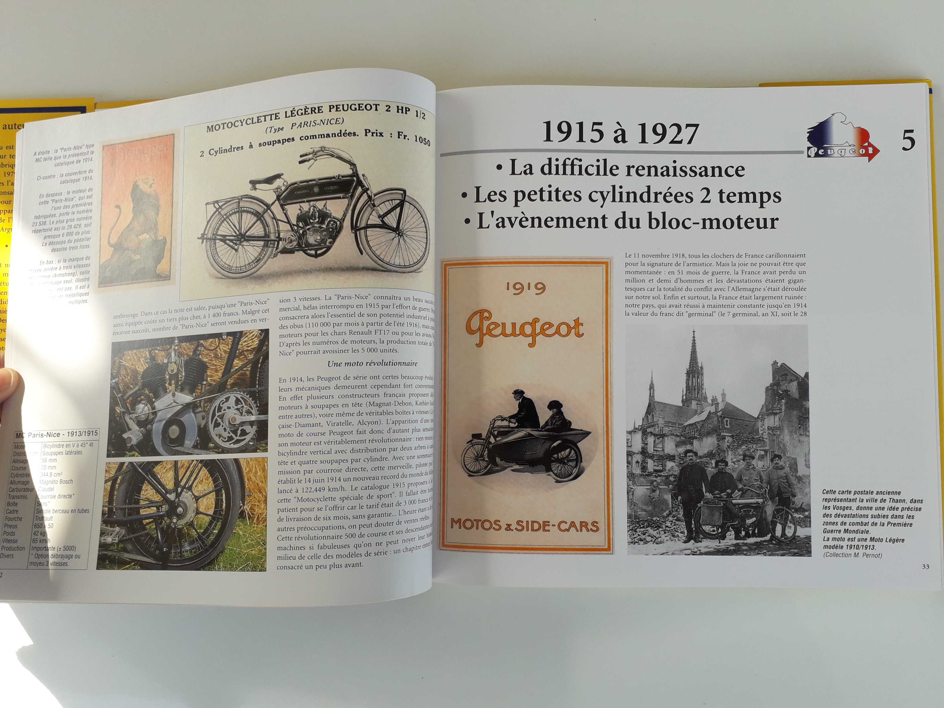 Livro motos peugeot  100 ans d'histoire 1989 / 1998