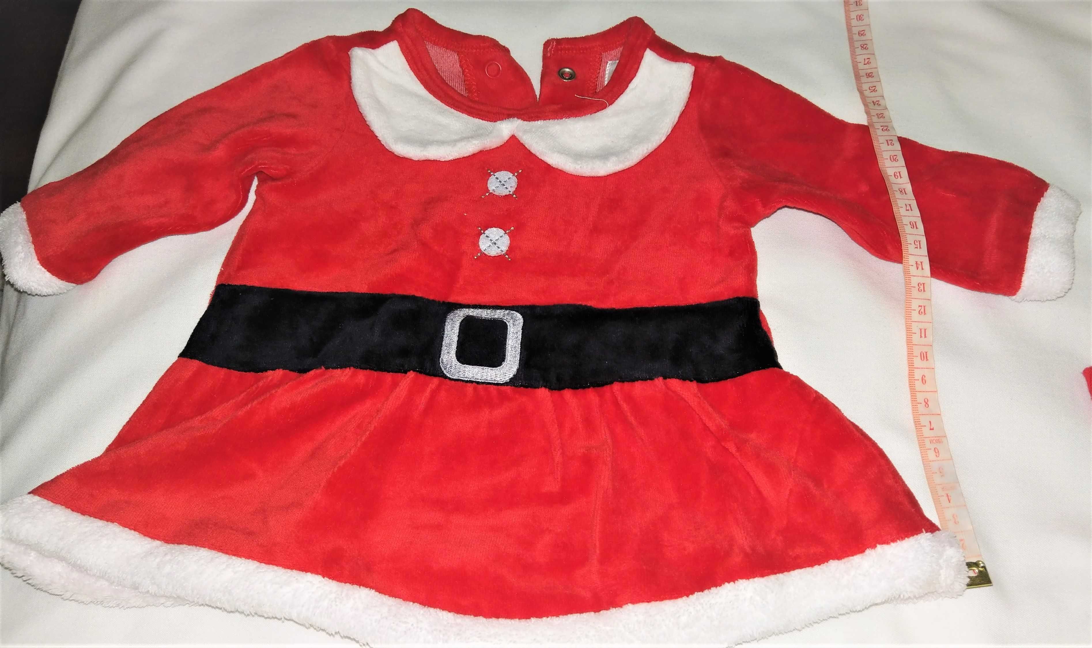Mikołajka elf świąteczny bożonarodzeniowy strój dla małego dziecka