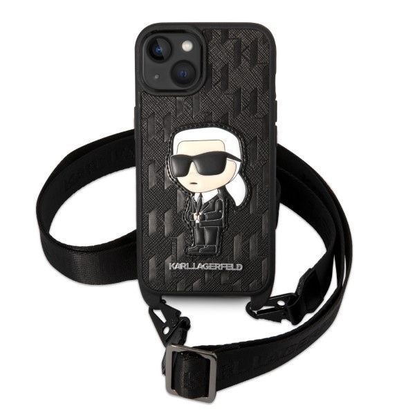 Karl Lagerfeld Etui iPhone 14 Plus / 15 Plus Monogram Ikonik Patch