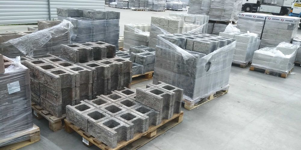 Ogrodzenie pustaki bloczki łupane płot mur panel brama