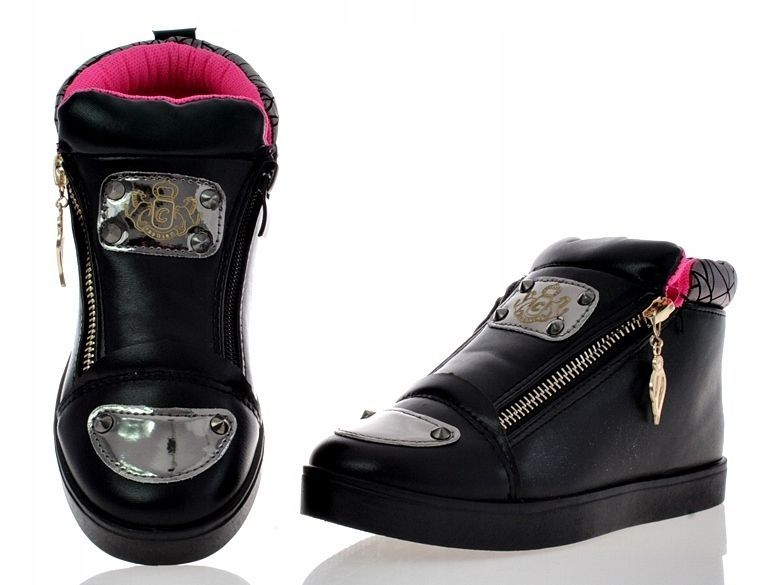 Botki Buty Spotowe Dziecięce Czarne 5071 Rozmiar: 36