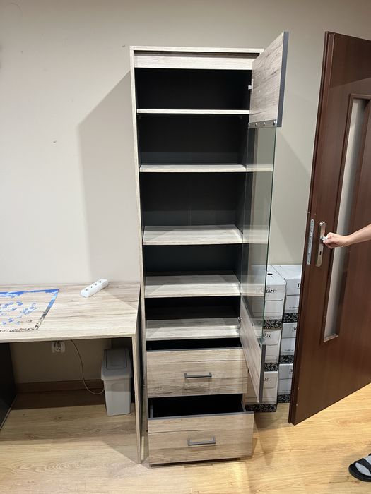 Witryna + Biurko Dąb Sonoma