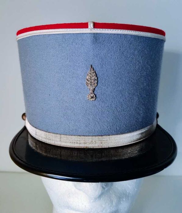 Boné autêntico colecionador képi militar de cavalaria França