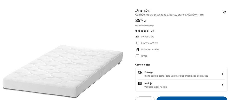 Berço IKEA + Colchão