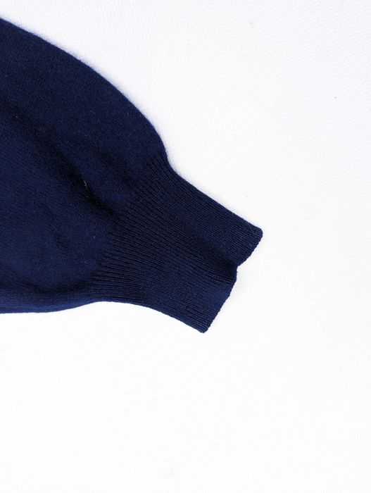 John Lewis granatowy sweter golf 100% wełna merynosa merino M