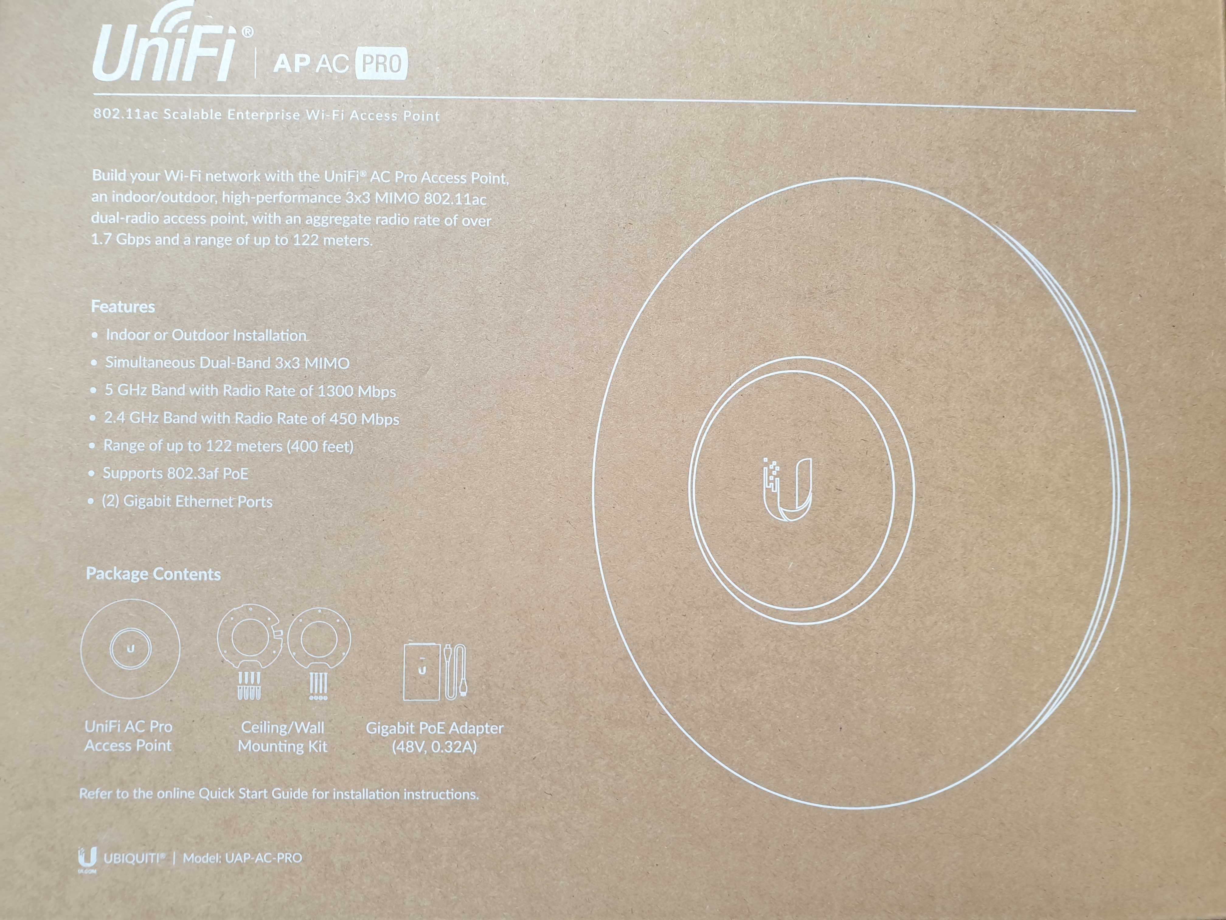 UniFi AP AC Pro – enterprise Wi-Fi access point 802.11ac, scalable