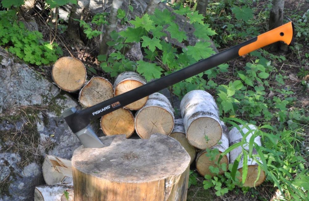 NOWY ZESTAW FISKARS 3w1: Siekiera X27 + X7 + Ostrzałka + GRATIS