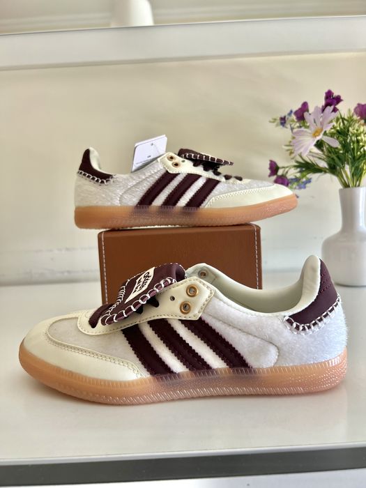 Adidas Samba Wales Bonner Brancos e Bordeux Mulher