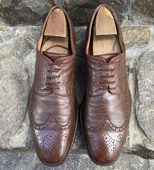 Aldo Brue р 45 Італія Шкіряні Броги чоловічі туфлі оксфорди коричневі