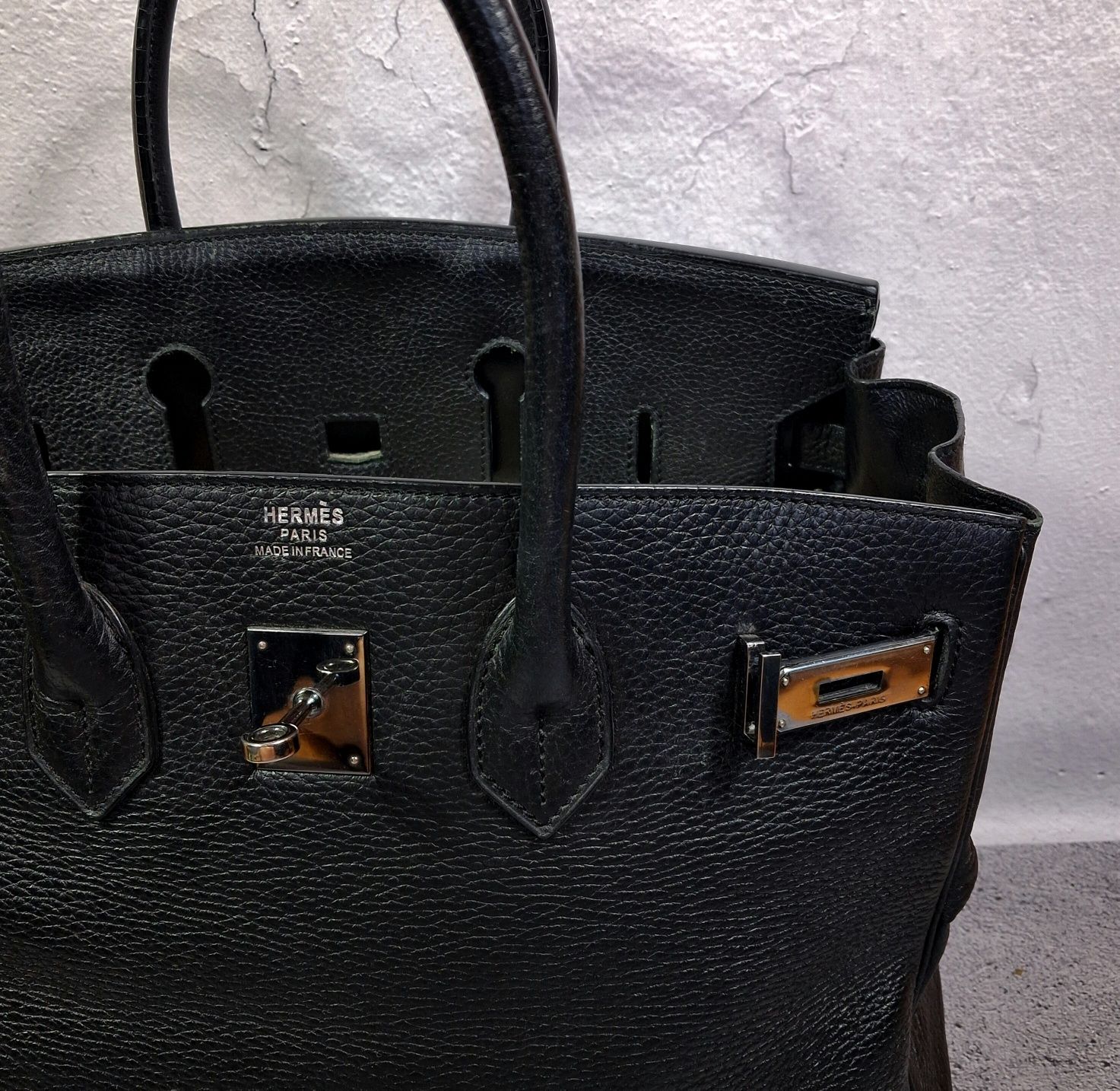 Сумка Hermes Birkin 35 Togo Leather чёрная кожаная