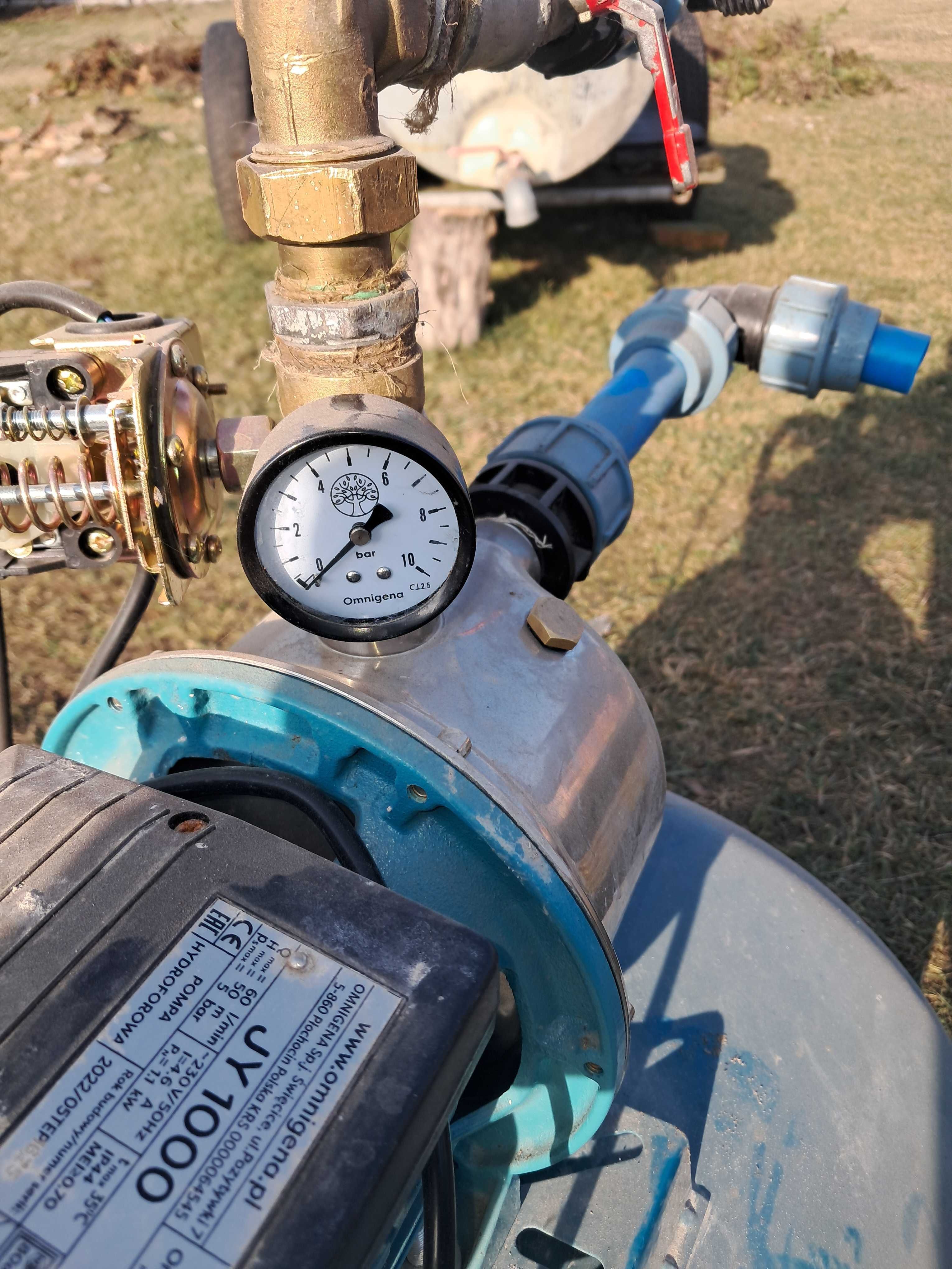 PompaJY-1000 i zbiornik przeponowyDG-100 oraz zbiornik hydroforowy 150
