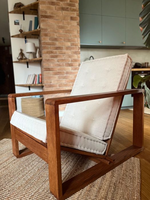 Wyjątkowy drewniany fotel boho