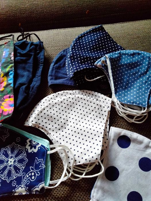 Maseczki uszyte przez krawcową