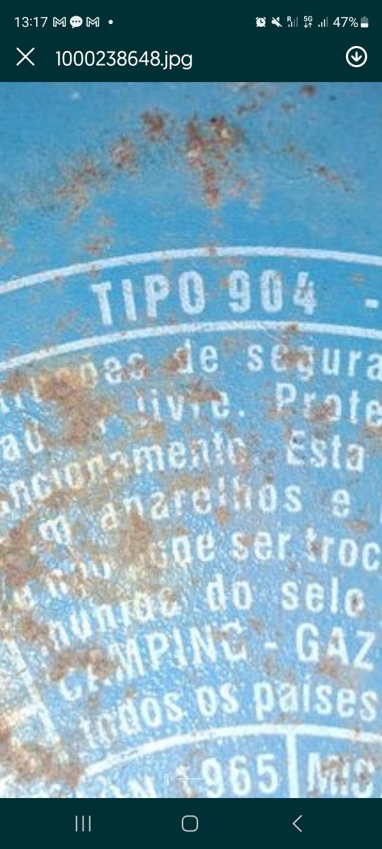 Vendo bilha campingaz