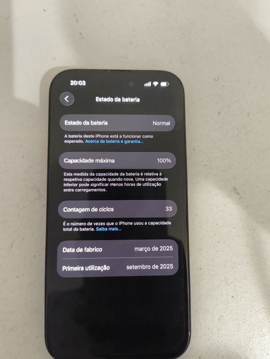 iPhone 15 com menos de 3 meses de uso