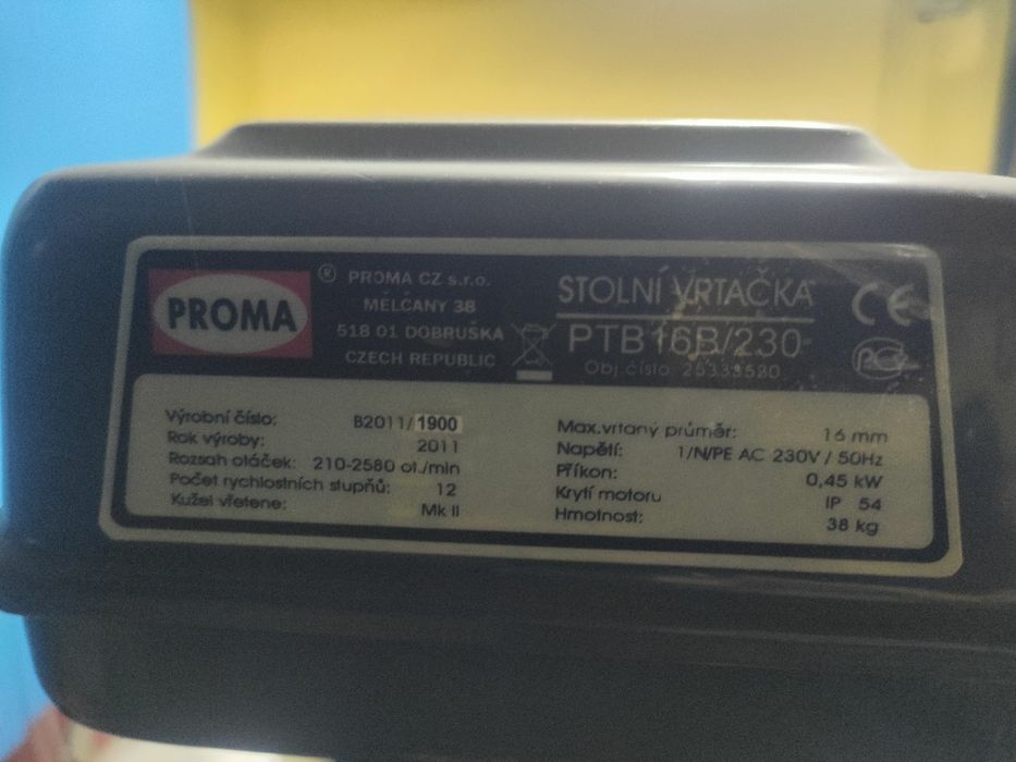 Wiertarka stołowa PTB-16B/230 PROMA