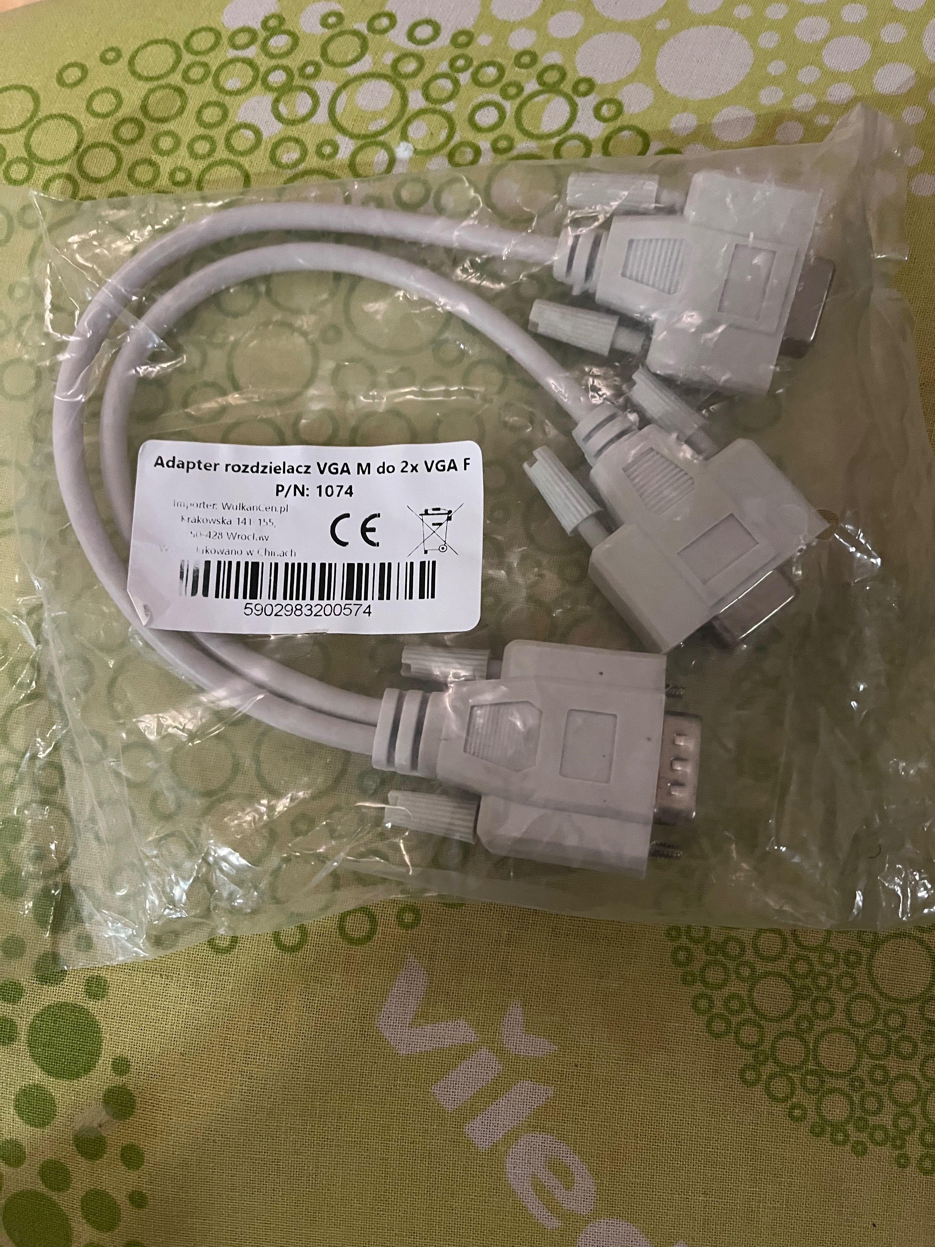Kabel kable jack 6,3 rca chinch vga rozgałęziacz